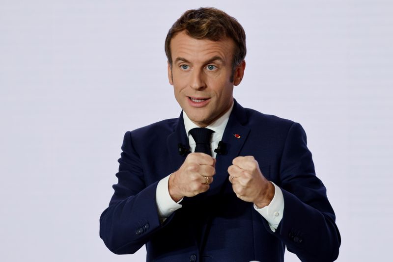 &copy; Reuters. Presidente da França, Emmanuel Macron, durante entrevista coletiva em Paris
09/12/2021
Ludovic Marin/Pool via REUTERS