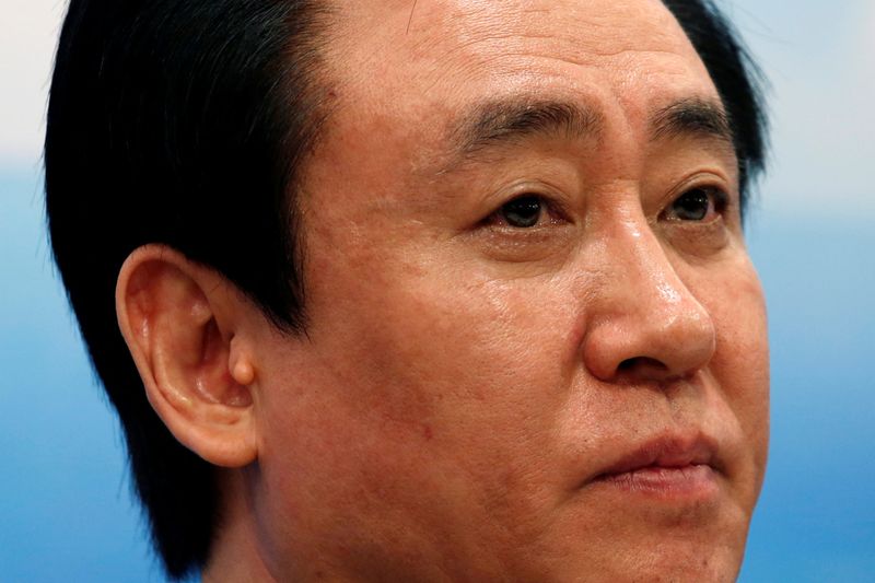&copy; Reuters. FILE PHOTO: China Evergrande Group Chairman Hui Ka Yan attends a news conference on the property developer's annual results in Hong Kong, China March 28, 2017. REUTERS/Bobby Yip
