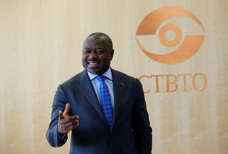 &copy; Reuters. FILE PHOTO: Secretary General of the Commission for the Comprehensive Nuclear-Test-Ban Treaty Organization (CTBTO) Lassina Zerbo gestures during an interview with Reuters in Vienna, Austria September 28, 2017. REUTERS/Leonhard Foeger
