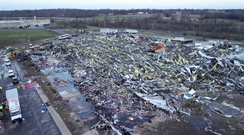 In an instant, a Kentucky factory destroyed, dozens of employees missing