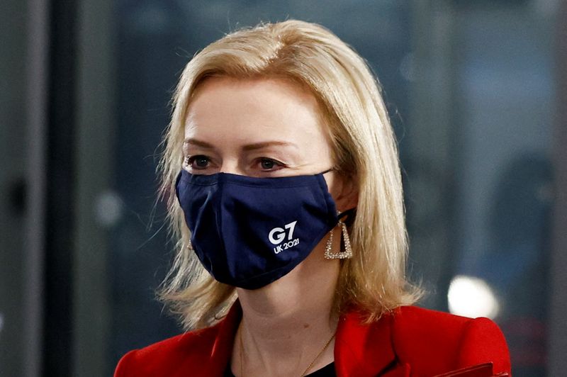 &copy; Reuters. British Foreign Secretary Liz Truss attends the G7 summit of foreign and development ministers at the Museum of Liverpool, in Liverpool, Britain, December 12, 2021. REUTERS/Phil Noble/Pool