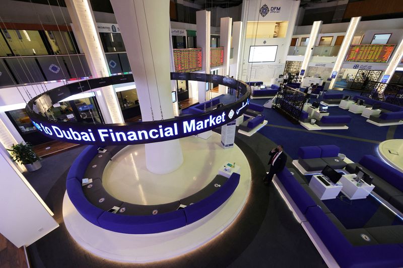 &copy; Reuters. FILE PHOTO: A general view shows the Dubai Financial Market after Joe Biden won the U.S. presidency, in Dubai, United Arab Emirates, November 8, 2020. REUTERS/Christopher Pike