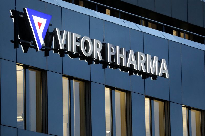 &copy; Reuters. FILE PHOTO: The logo of Swiss drugmaker Vifor Pharma is seen at the company's headquarters in Glattbrugg, Switzerland November 16, 2020. REUTERS/Arnd Wiegmann