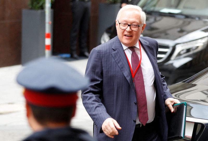 &copy; Reuters. FILE PHOTO: Russian Deputy Foreign Minister Sergei Ryabkov arrives for a meeting with U.S. special envoy Marshall Billingslea in Vienna, Austria June 22, 2020. REUTERS/Leonhard Foeger