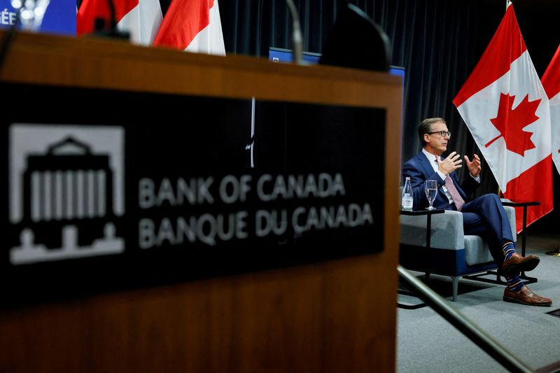 &copy; Reuters. FILE PHOTO: Bank of Canada Governor Tiff Macklem takes part in an event at the Bank of Canada in Ottawa, Canada, October 7, 2021. REUTERS/Blair Gable