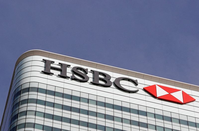 &copy; Reuters. FILE PHOTO: The HSBC bank logo is seen in the Canary Wharf financial district in London, Britain, March 3, 2016.  REUTERS/Reinhard Krause//File Photo