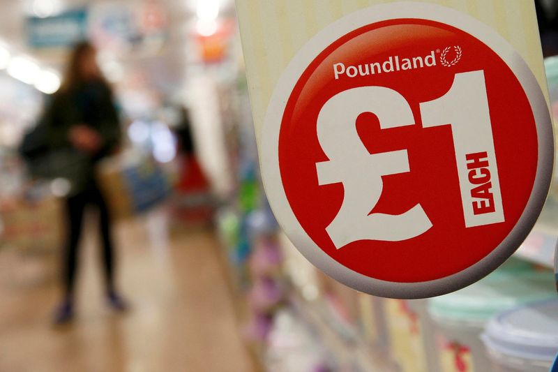 &copy; Reuters. FILE PHOTO: A sign is seen in a Poundland store in London, Britain November 10, 2015.  REUTERS/Stefan Wermuth/File Photo