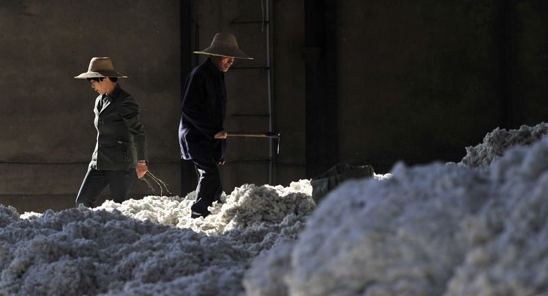 © Reuters. Fábrica de descaroçamento de algodão em Wuhu, China
04/10/2013
REUTERS/Stringer 