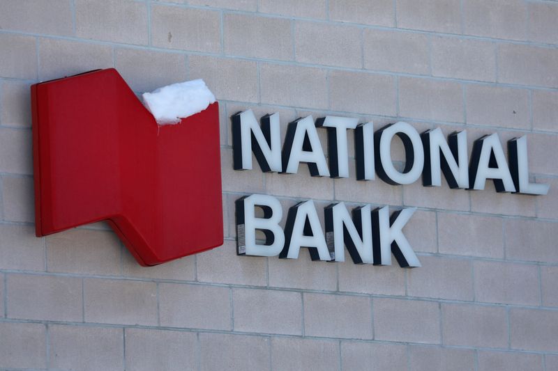&copy; Reuters. FILE PHOTO: The National Bank of Canada logo is seen outside of a branch in Ottawa, Ontario, Canada, February 14, 2019. REUTERS/Chris Wattie/File Photo