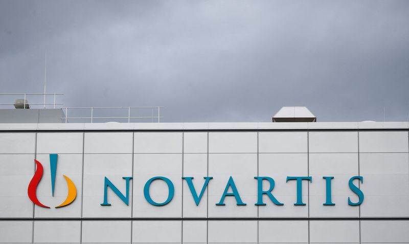 &copy; Reuters. The company's logo is seen at the new cell and gene therapy factory of Swiss drugmaker Novartis in Stein, Switzerland, November 28, 2019. REUTERS/Arnd Wiegmann