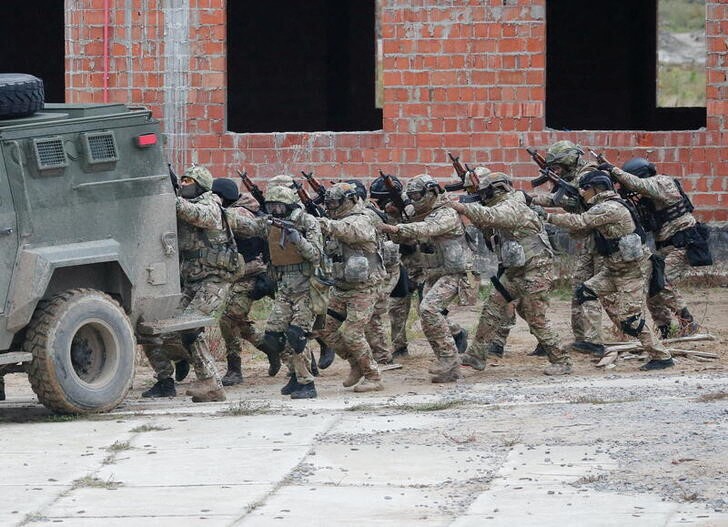 &copy; Reuters. Exercício militar no Centro Internacional de Manutenção da Paz e Segurança da Ucrânia, perto de Yavoriv, na região de Lviv
 24/09/2021 REUTERS/Gleb Garanich