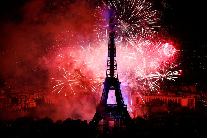 &copy; Reuters. La Ville de Paris a annoncé samedi annuler l'ensemble des festivités, dont le feu d'artifice, qui étaient prévues sur l'avenue des Champs-Elysées pour célébrer le passage à 2022 face à la reprise de l'épidémie de coronavirus en France. /Photo d