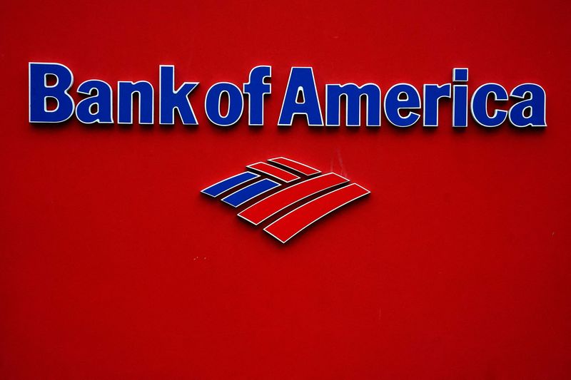 &copy; Reuters. FILE PHOTO: A Bank of America logo is pictured in the Manhattan borough of New York City, New York, U.S., January 30, 2019. REUTERS/Carlo Allegri/File Photo