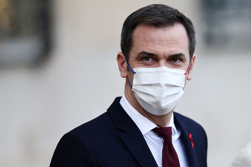 &copy; Reuters. Ministro da Saúde da França, Olivier Véran, em Paris
01/12/2021 REUTERS/Sarah Meyssonnier