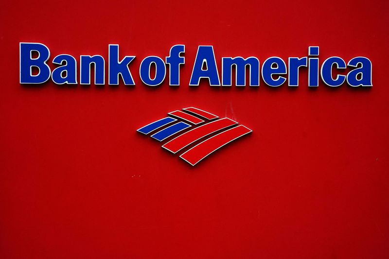 &copy; Reuters. FILE PHOTO: A Bank of America logo is pictured in the Manhattan borough of New York City, New York, U.S., January 30, 2019. REUTERS/Carlo Allegri