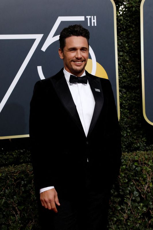 © Reuters. Ator James Franco posa para foto durante o Globo de Ouro de 2018
07/01/2018 REUTERS/Mario Anzuoni