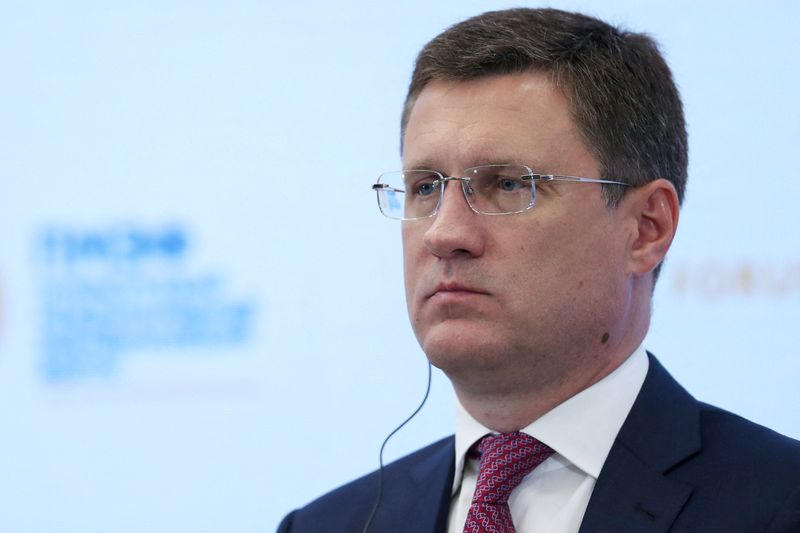 &copy; Reuters. 　１２月２４日、ロシアのノバク副首相（写真）は、欧州で天然ガスが高騰していることについて、ロシア産の天然ガスを欧州に供給するガスパイプライン「ノルドストリーム２」の承認が