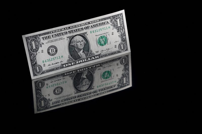 © Reuters. FILE PHOTO: A U.S. one dollar banknote is seen in this illustration taken November 23, 2021. REUTERS/Murad Sezer/Illustration