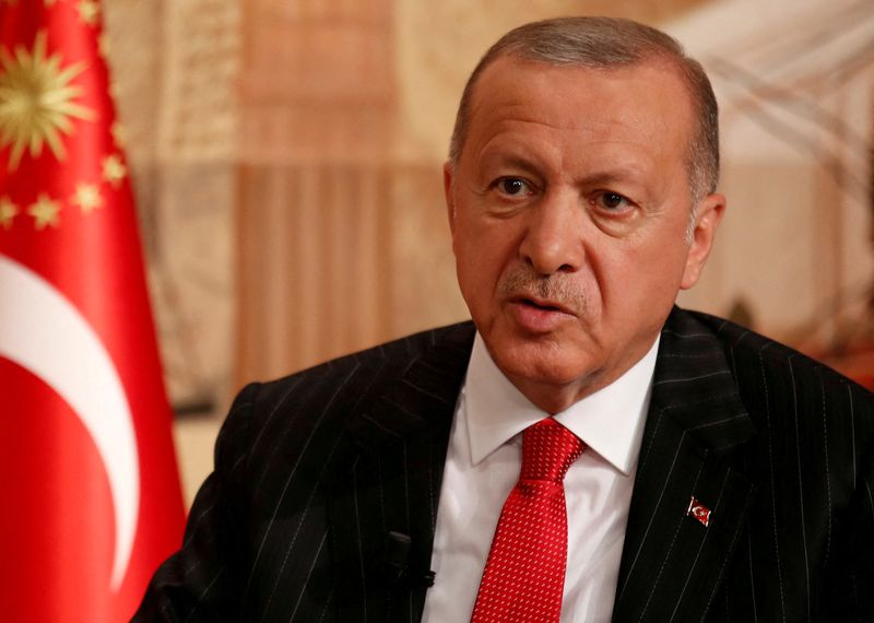 &copy; Reuters. Tayyip Erdogan, presidente da Turquia, participa de entrevista em Istanbul
13/09/2019
REUTERS/Umit Bektas