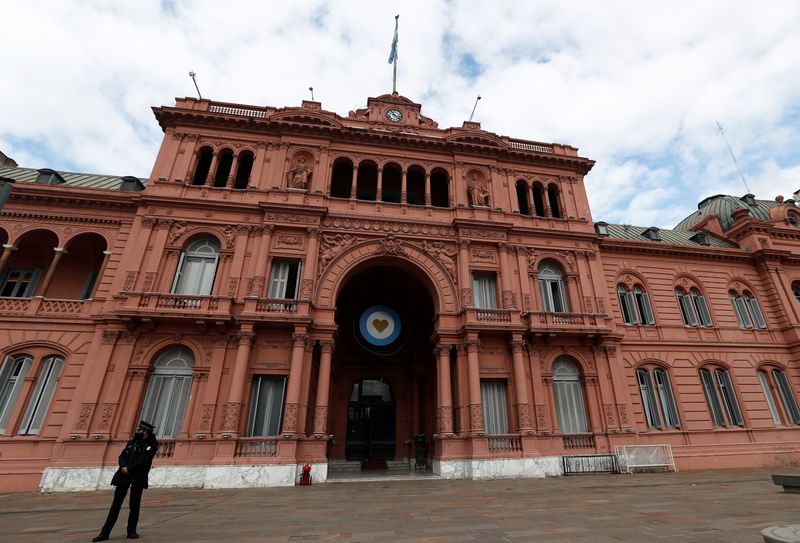 &copy; Reuters. Fachada da Casa Rosada, sede presidencial argentina em Buenos Aires
20/09/2021
REUTERS/Agustin Marcarian