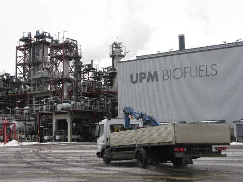 &copy; Reuters. FILE PHOTO: A maintenance truck seen at UPM-Kymmene???s biofuel plant in Lappeenranta, Finland, March 9, 2016. REUTERS/Jussi Rosendahl/File Photo