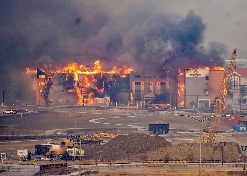 Wind-driven grass fires prompt evacuation of two Denver-area towns