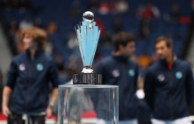 &copy; Reuters. 　男子テニスのツアー団体戦ＡＴＰ杯が来月１月１日に開幕を迎えるが、今大会はロジャー・フェデラー、ラファエル・ナダル、ノバク・ジョコビッチの「ビッグ３」がいずれも不在。写真