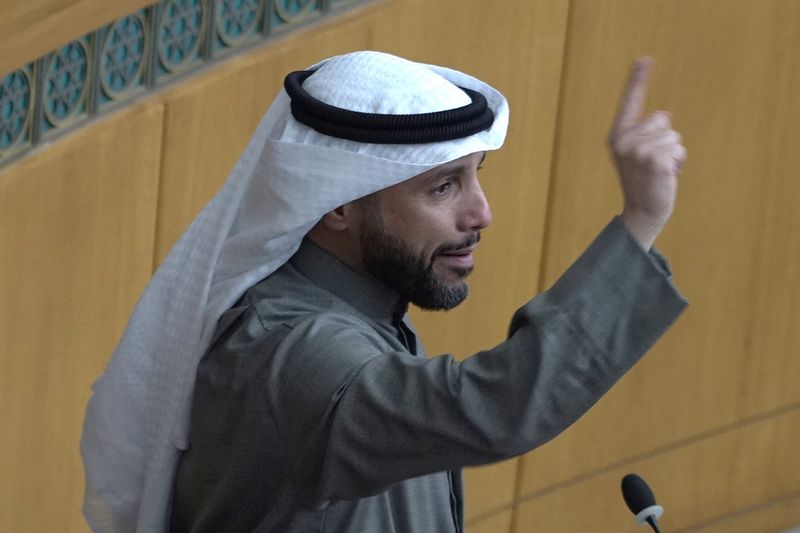 &copy; Reuters. رئيس مجلس النواب الكويتي مرزوق الغانم بعد إعادة انتخابه رئيسا للمجلس. صورة من أرشيف رويترز.
