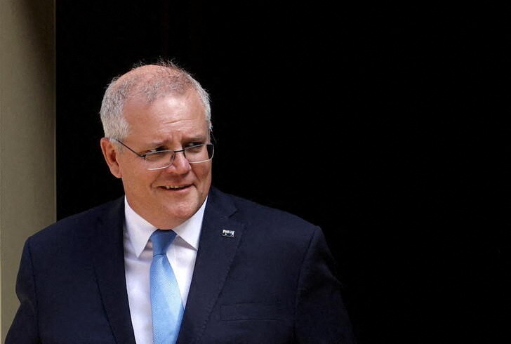 &copy; Reuters. Primeiro-ministro da Austrália, Scott Morrison, em Londres, Reino Unido
15/06/2021 REUTERS/Henry Nicholls