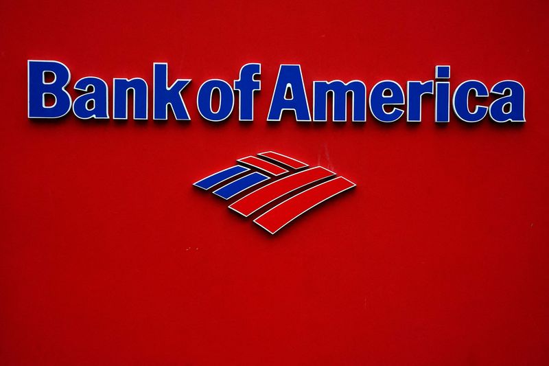 &copy; Reuters. FILE PHOTO: A Bank of America logo is pictured in the Manhattan borough of New York City, New York, U.S., January 30, 2019. REUTERS/Carlo Allegri