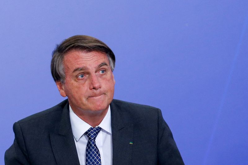 &copy; Reuters. Presidente Jair Bolsonaro no Palácio do Planalto
07/12/2021
REUTERS/Adriano Machado