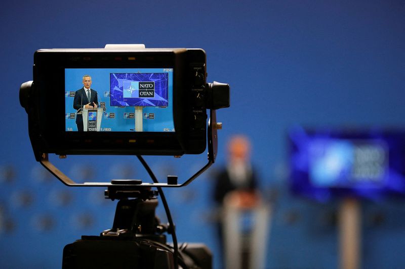 &copy; Reuters. Secretário-geral da Otan, Jens Stoltenberg, concede entrevista coletiva 
07/01/2022
REUTERS/Johanna Geron