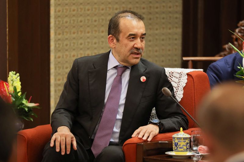 &copy; Reuters. Karim Massimov, chairman of the National Security Council of Kazakhstan meets with Chinese Vice President Wang Qishan at Zhongnanhai in Beijing, China April 8, 2019. Kenzaburo Fukuhara/Pool via REUTERS