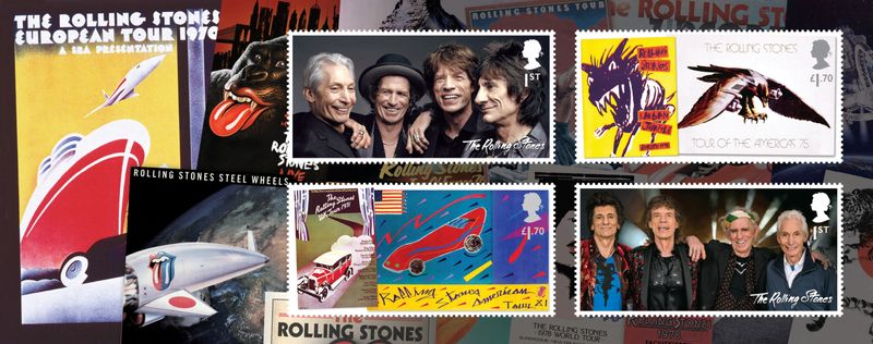 &copy; Reuters. A set of four Royal Mail stamps honouring 60 years of the legendary rock group The Rolling Stones are presented in a Miniature Sheet in this undated handout image. Royal Mail/Handout via REUTERS 
