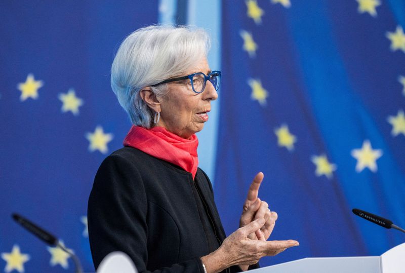 &copy; Reuters. Christine Lagarde, presidente do BCE, participa de evento em Frankfurt
16/12/2021
Thomas Lohnes/Pool via REUTERS