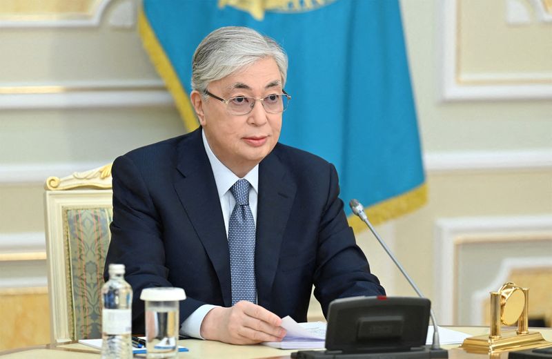 &copy; Reuters. Presidente do Cazaquistão, Kassym-Jomart Tokayev, participa de sessão do Parlamento em Nur-Sultan
11/01/2022 Site Oficial do Presidente do Cazaquistão/Divulgação via REUTERS 