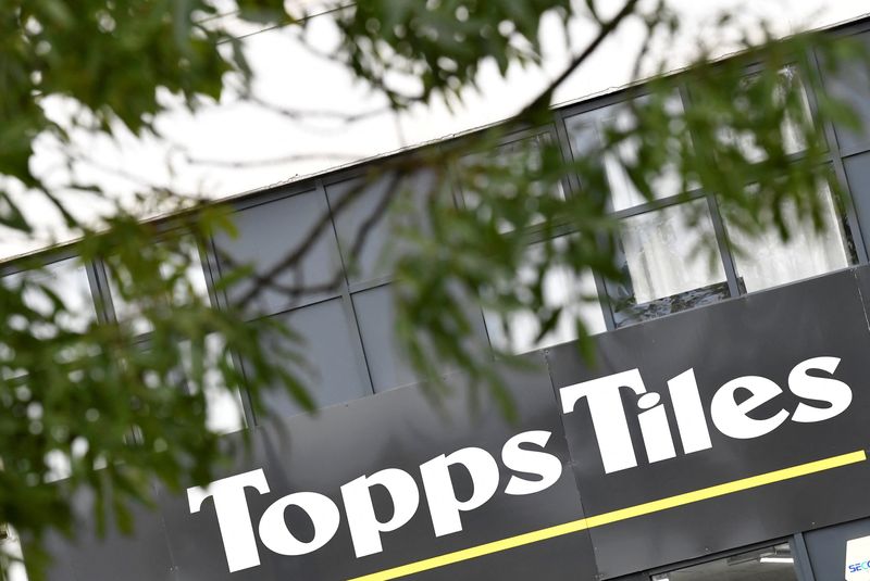 &copy; Reuters. FILE PHOTO: Signage is seen outside a branch of Topps Tiles, London, Britain, September 30, 2020. REUTERS/Toby Melville