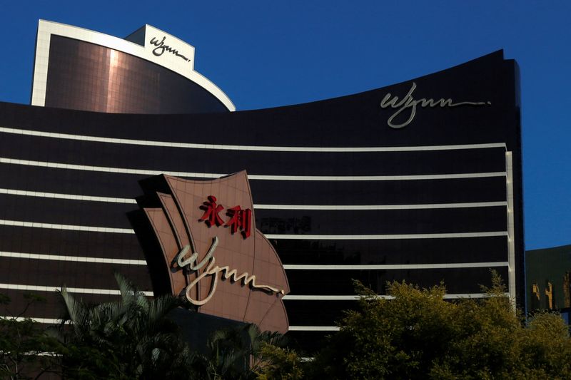 &copy; Reuters. FILE PHOTO: An exterior view of Wynn resort in Macau, China February 15, 2017. REUTERS/Bobby Yip