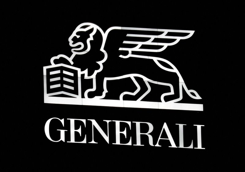 &copy; Reuters. FILE PHOTO: The Generali logo is seen on the company's building in Milan, Italy November 5, 2018.  REUTERS/Stefano Rellandini/File Photo