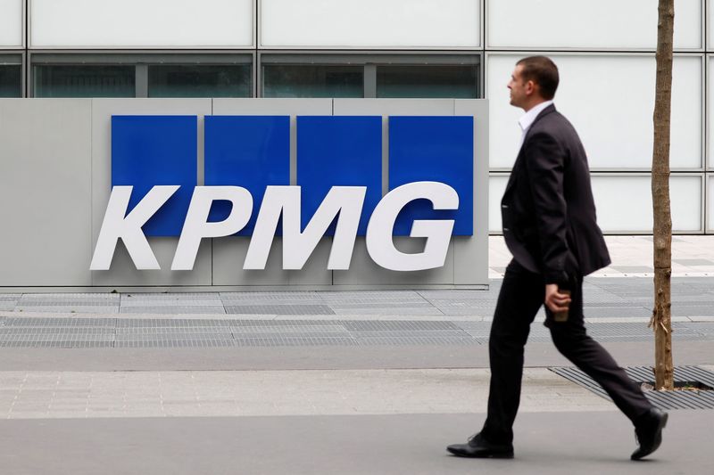 &copy; Reuters. FILE PHOTO: The logo of KPMG, a professional service company, is seen at the company's head offices at La Defense business and financial district in Courbevoie near Paris, France. May 16, 2018.  REUTERS/Charles Platiau