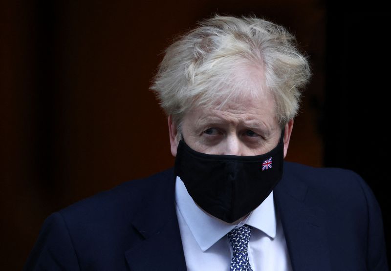 &copy; Reuters. British Prime Minister Boris Johnson walks outside Downing Street in London, Britain, January 12, 2022. REUTERS/Henry Nicholls