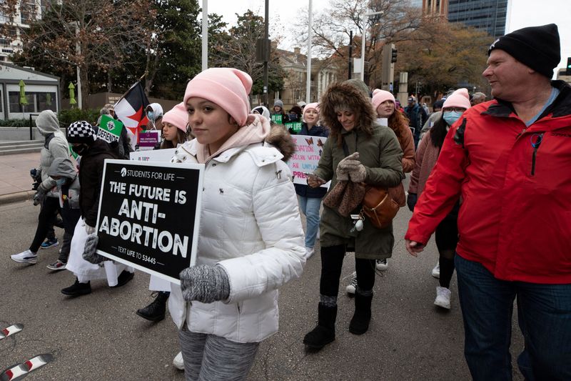 &copy; Reuters. Manifestação antiaborto em Dallas, no Texas
15/01/2022
 REUTERS/Kaylee Greenlee Beal