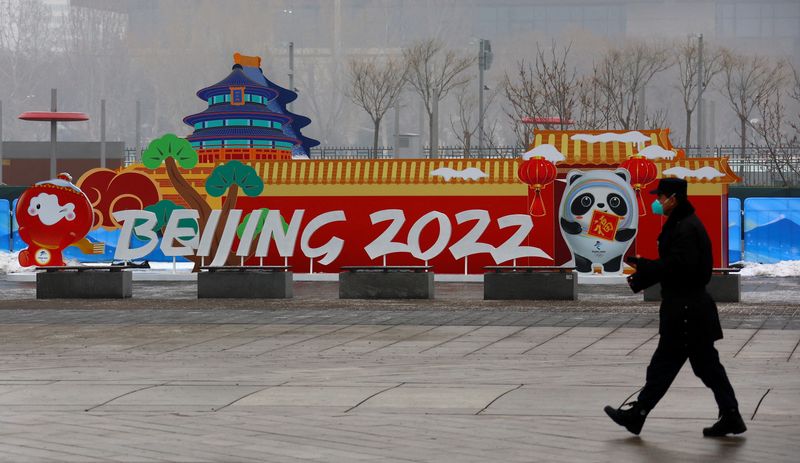 &copy; Reuters. 　１月２４日、中国生態環境省の報道官は、２月４日に開幕する北京五輪について、開幕に向けた気候の状況は大気の質という点では「非常に好ましくない」との認識を示した上で、北京市
