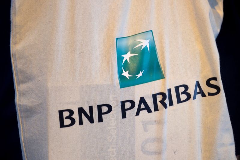 &copy; Reuters. FILE PHOTO: The logo of French bank BNP Paribas is pictured during the Viva Tech start-up and technology summit in Paris, France, May 25, 2018. REUTERS/Charles Platiau