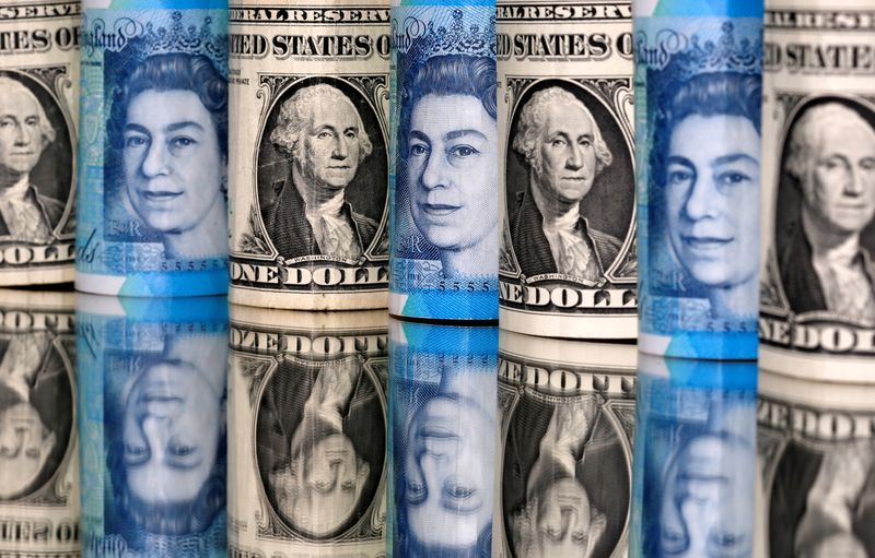 © Reuters. FILE PHOTO: Pound and U.S. dollar bills are seen in this illustration taken January 6, 2020. REUTERS/Dado Ruvic/Illustration
