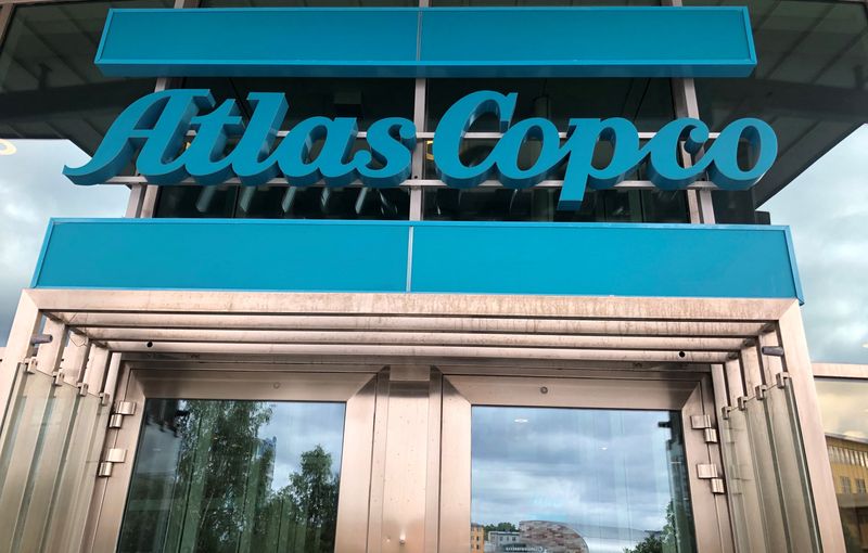 &copy; Reuters. FILE PHOTO: Atlas Copco headquarters are pictured outside Stockholm, Sweden September 4, 2020. REUTERS/Johannes Hellstrom