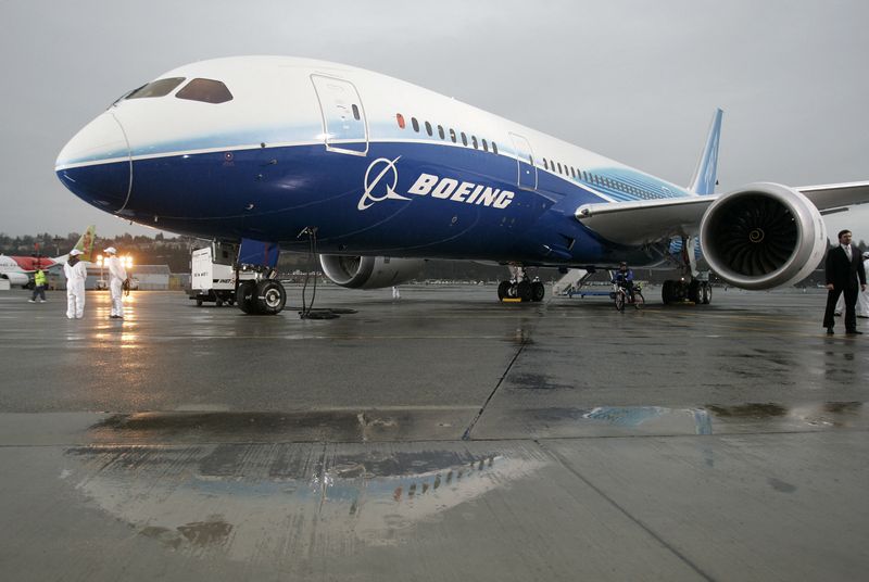 &copy; Reuters. Boeing a annoncé mercredi avoir enregistré une charge de 3,5 milliards de dollars (3,1 milliards d'euros) au quatrième trimestre en raison de retards de livraison plus longs que prévu de son appareil 787 Dreamliner. /Photo d'archives/REUTERS/Robert So