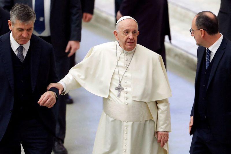 &copy; Reuters. Papa Francisco durante audiência geral semanal no Vaticano
26/01/2022 REUTERS/Remo Casilli