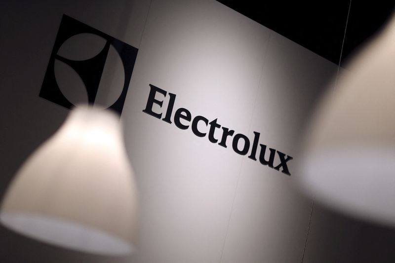 &copy; Reuters. FILE PHOTO: The Electrolux logo is seen during the IFA Electronics show in Berlin, Germany September 4, 2014.  REUTERS/Hannibal Hanschke/File Photo