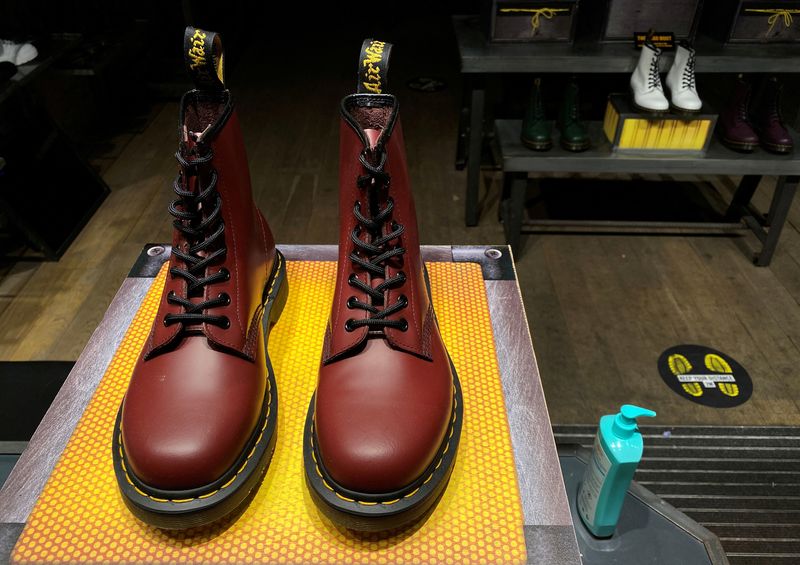 &copy; Reuters. FILE PHOTO: A pair of Dr. Martens boots in London, Britain, September 17, 2020. REUTERS/Simon Newman